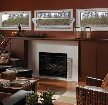 basement hopper windows in a living room - The Window Source of East Texas